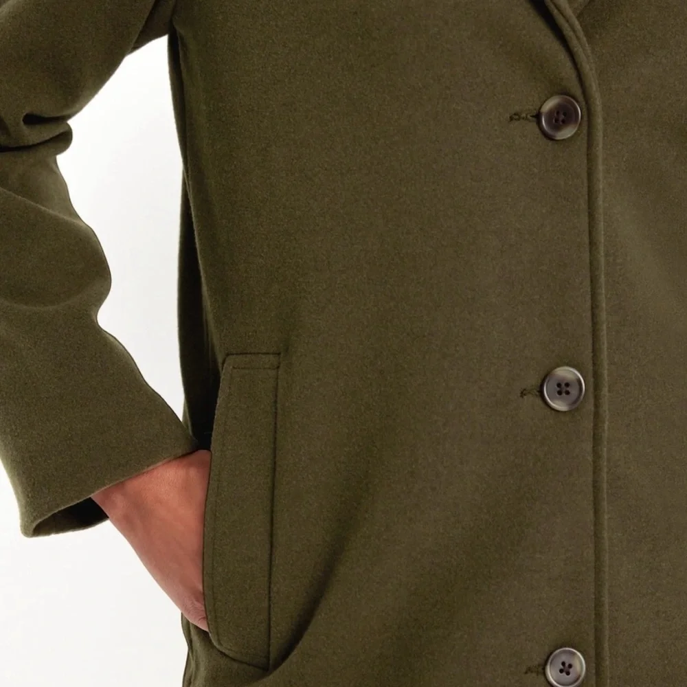 PRICE DROP❗️Flattering Olive Green Women's Coat 4X NWT - Picture 3 of 5